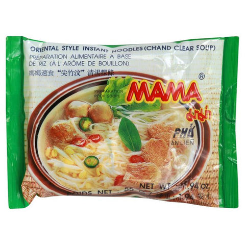 MAMA Oriental Style Instant Noodles Pho Bo (Chand Clear Soup) 5-PACK 9.7 Oz (1.94 Oz ea.)