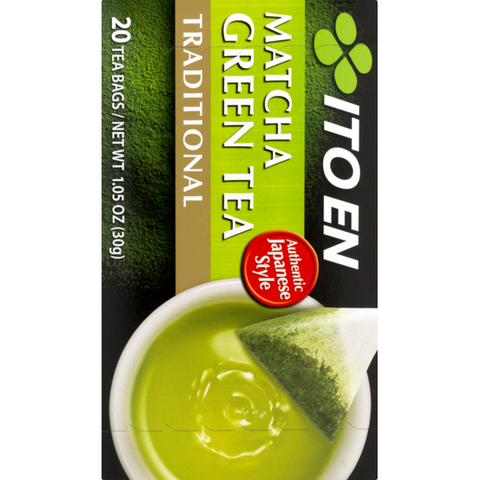 Ito En Matcha Green Tea Traditional 20 Tea Bags 1.05 Oz (30 g)