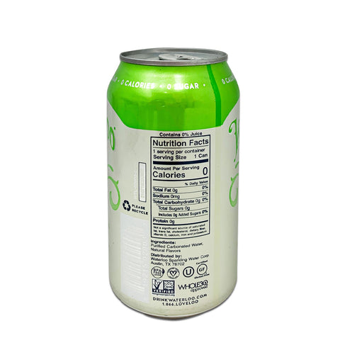 WATERLOO Sparkling Water in Lemon Lime Flavored Soda, 355mL (12 fl oz)