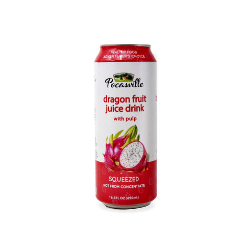 POCASVILLE Dragon Fruit Juice Drink W/ Pulp 16.5 Oz (490 mL)