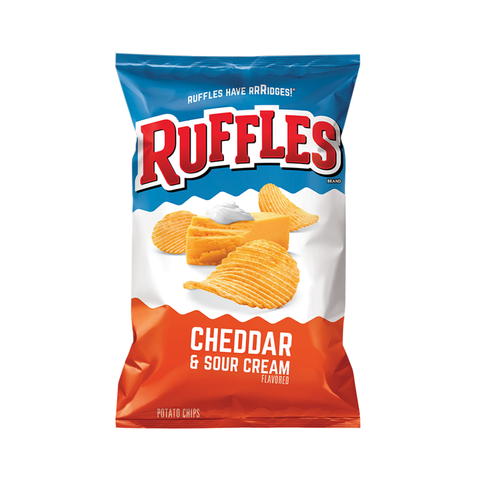 Ruffle's Cheddar & Sour Cream Flavored Potato Chips 2 Oz (60 g)
