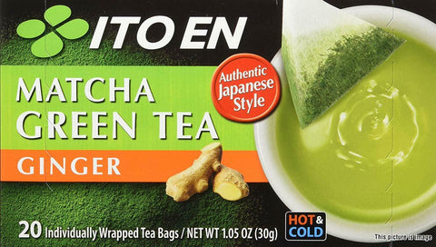 Ito En Matcha Green Tea Ginger 20 Tea Bags 1.05 Oz (30 g)