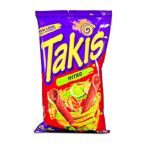 TAKIS Nitro Rolled Tortilla Chips, Habanero and Lime Artificially Flavored, 280.7g (9.9oz)