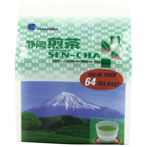Takaokaya Shizuoka Sen-Cha 64 Tea Bags 4.36 Oz (124 g)