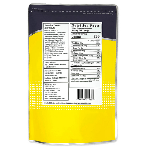 Qbubble 3 in 1 Green Honeydew Milk Tea Mix Powder 2.2 LB (1 Kg)