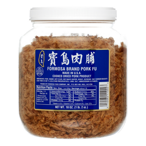 Formosa Brand Pork Fu 18 Oz (1 LB 2 Oz) - 寶島肉脯 (大罐裝) 18盎司