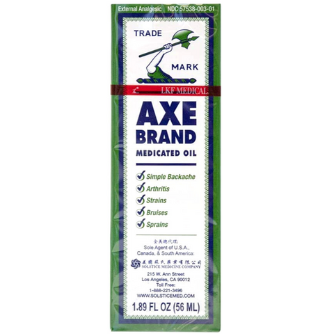 AXE Brand Medicated Oil External Analgesic 1.89 FL Oz (56 mL)