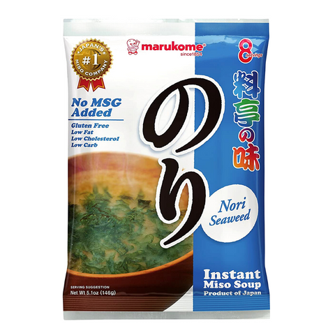 Marukome Instant Miso Soup Nori Seaweed Flavor 5.1 Oz (146 g)