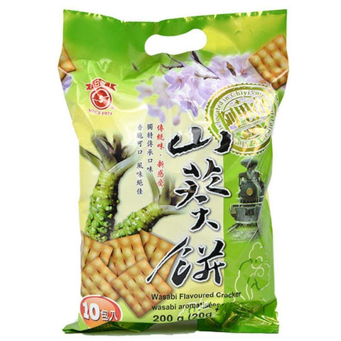 Ri Xiang Alishan Wasabi Biscuits 7.05 Oz (200 g) - 日香 阿里山 山葵饼 200 g - CoCo Island Mart