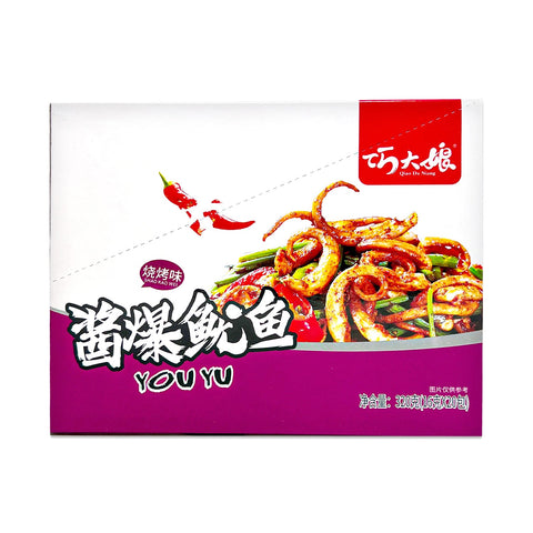 QIAO DA NIANG Stir Fry Squid in Sauce Barbeque Flavor, 320g (11.28oz)